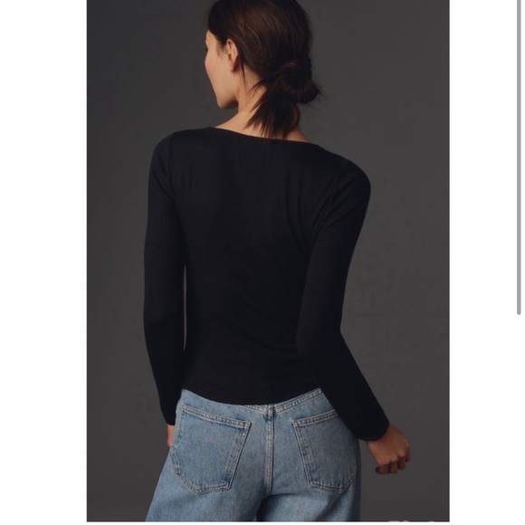 NWT Anthropologie Maeve Square Neck Button Front Cardigan Top - Picture 2 of 2